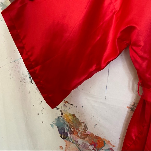 Chinese silk blend embroidered dragon belted robe 🐲 - Picture 8 of 11